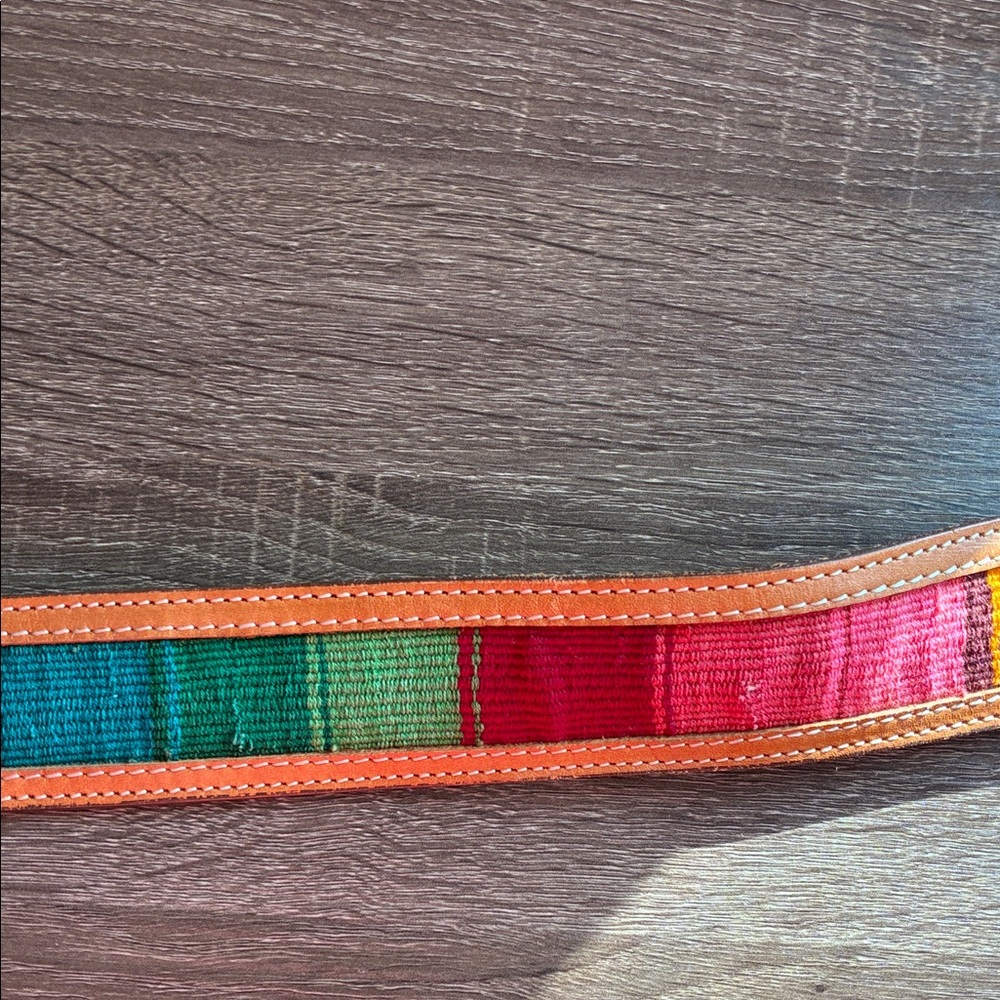Women’s Vintage Circle Y of Yoakum Multi Color Belt Size 28 - Picture 6 of 12